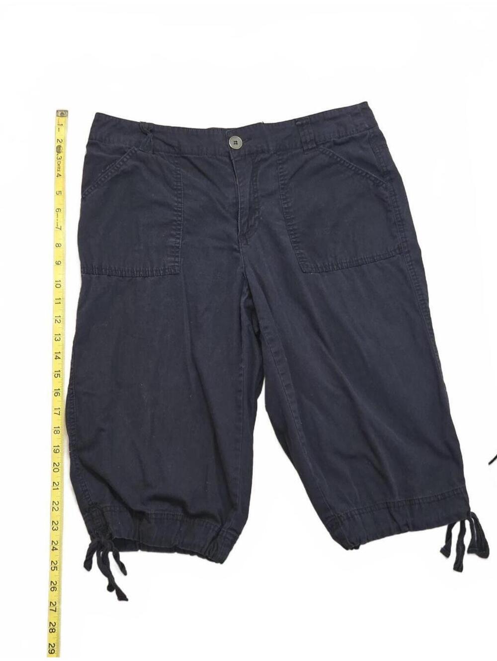 Khakis Women's Navy Blue Drawstring Capri Pants Size 8